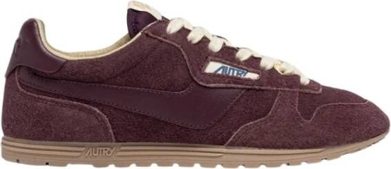 Autry Bruine suède en leren sneakers Windspin