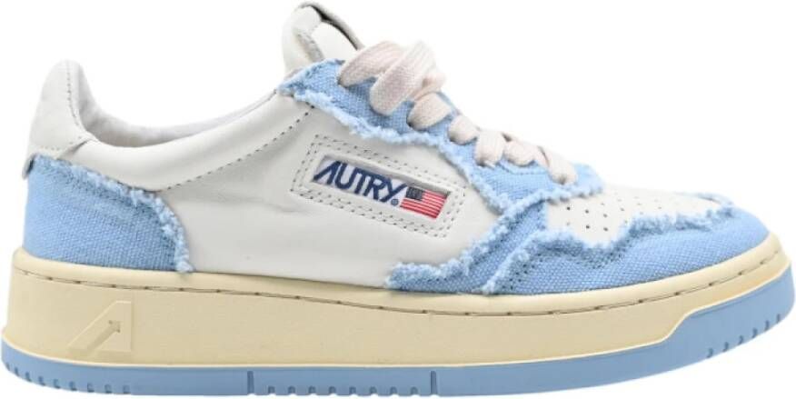Autry Canvas Low-Top Blauwe Sneakers Multicolor Dames