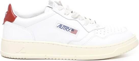 Autry Upgrade je Sneaker Game met Witte en Rode Leren Sneakers voor Mannen White Heren