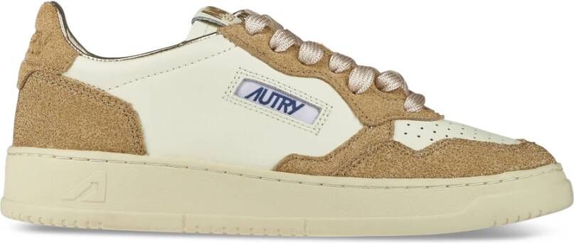 Autry Ivoor Leren Sneakers met Lurex Inzetstukken - Foto 4