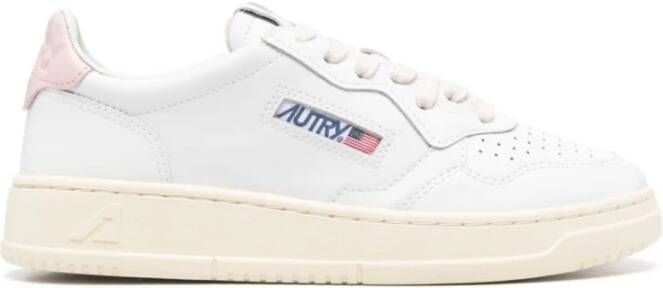 Autry Witte Leren Sneakers met Iconische Achterzak White Dames