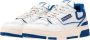 Autry Lage Leren Sneaker met Blauwe Suède Inzetstukken Wit Heren - Thumbnail 8
