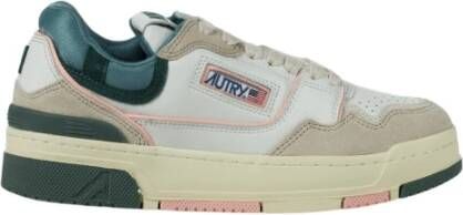 Autry Lage Sneaker Wit Grijs Roze met Logo Applicatie Meerkleurig Dames