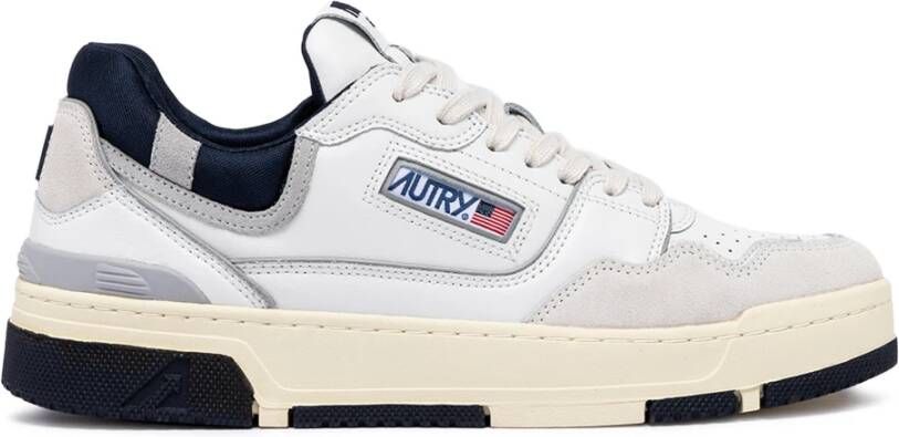 Autry Witte en blauwe suède sneakers Multicolor Heren