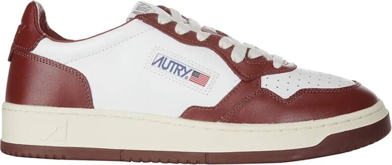 Autry Medalist Basket Bordeaux Leren Sneakers White Heren