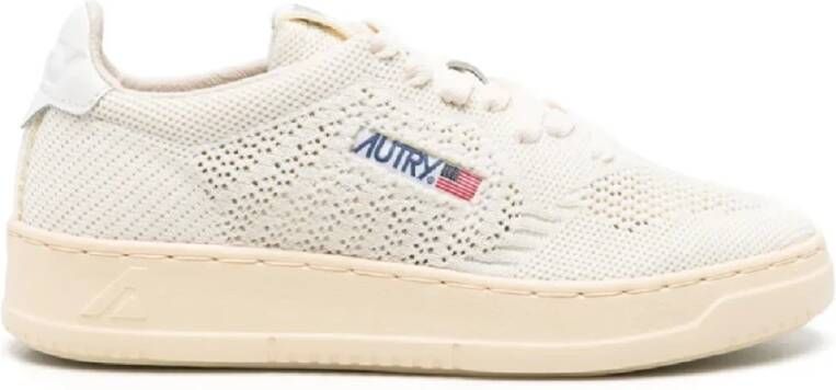 Autry Low-Top Sneakers Easeknit Low-Top Sneakers With Textured Finish in beige