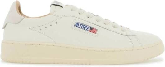 Autry Dallas Leren Sneakers met Suède Detail White Heren