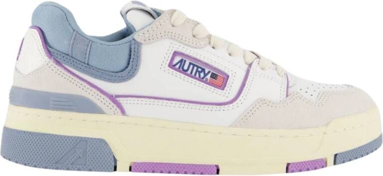 Autry Dames CLC Sneaker Wit Paars Blauw Multicolor Dames