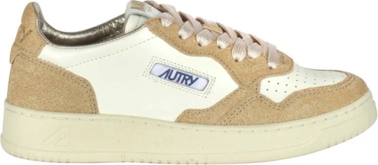 Autry Glitter Leren Sneakers Medalist Stijl