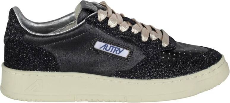 Autry Glitter Leren Sneakers Medalist Stijl