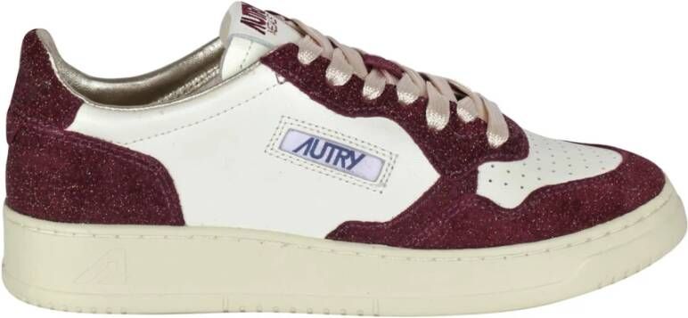 Autry Glitter Leren Sneakers Medalist Stijl