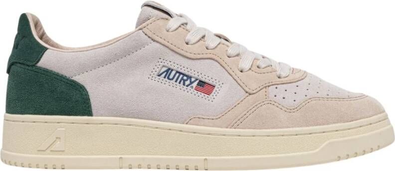 Autry Grijze Groene Medalist Sneakers