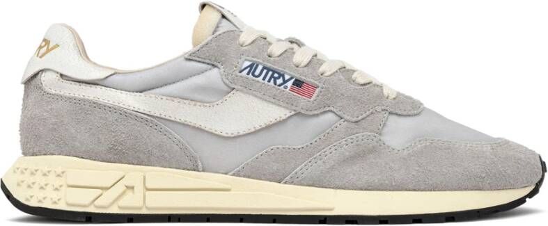 Autry Lage Reelwind Sneakers in Wit Blauw Gray Heren