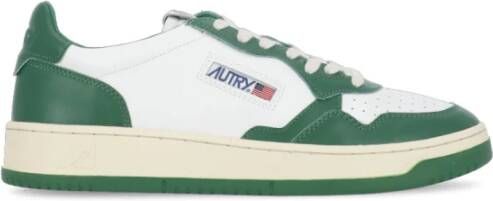 Autry Groene Leren Sneakers voor Mannen Green Heren