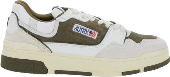 Autry Witte Sneakers met Groene Accenten