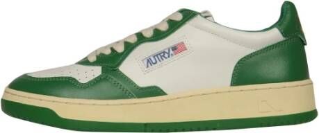 Autry Witte Groene Leren Sneakers met Geperforeerde Neus Green Heren - Foto 13
