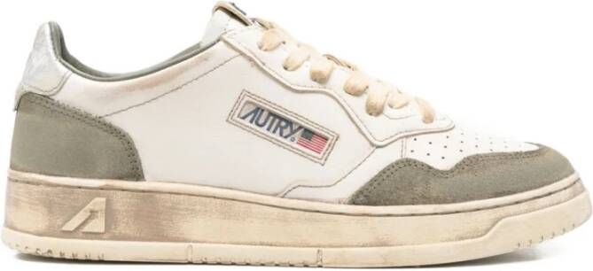 Autry Groene Zijde & Nylon Sneakers
