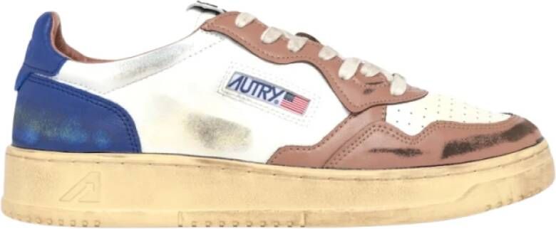 Autry Handgemaakte Vintage Leren Medalist Sneakers White Heren