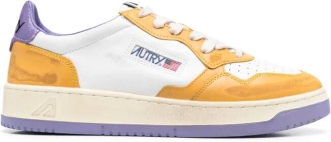 Autry Heldergele Modieuze Sneakers Yellow Heren