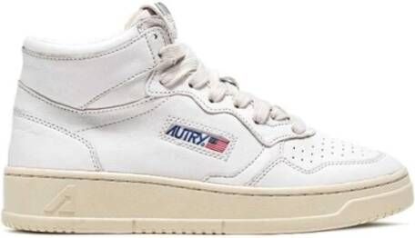 Autry Witte High-Top Sneakers Met Geperforeerde Details White