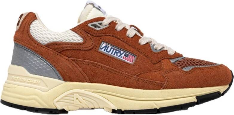 Autry Hyperway Lage Sneakers Bruin Zilver