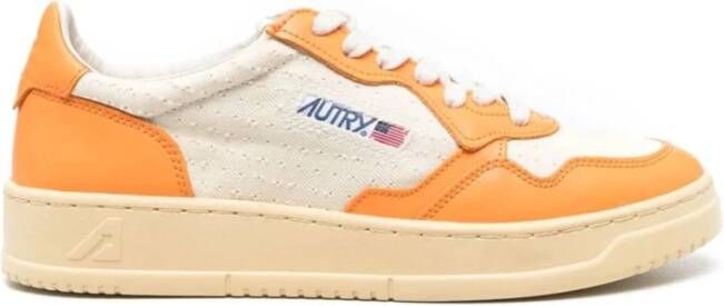 Autry Leren en stoffen vetersneakers Multicolor Heren