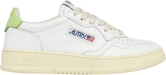 Autry Witte Sneakers met Groene Details White