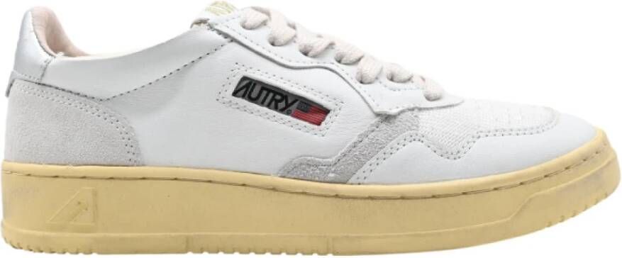 Autry Lage Damessneakers in Wit Zilver Multicolor Dames