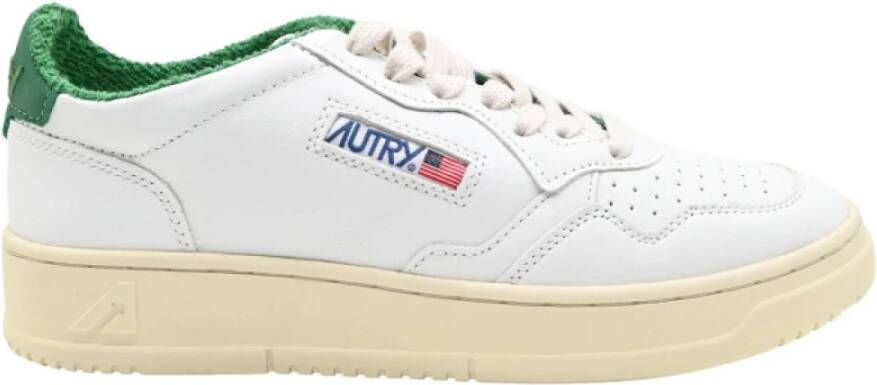 Autry Lage Geit Sneakers Wit Groen Stijl White Dames