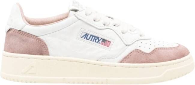 Autry Lage Geitenleren Witte Sneakers Multicolor Dames