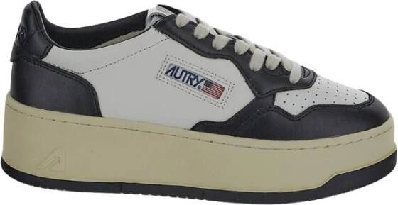 Autry Lage Leren Platform Sneakers Multicolor Dames
