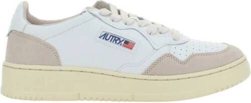 Autry Lage Leren Sneakers met U.s. Vlag