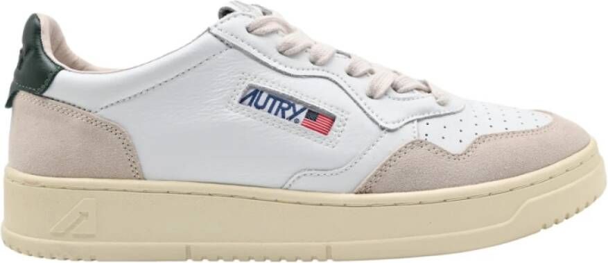 Autry Lage Leren Sneakers Wit Mount
