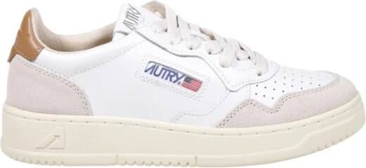 Autry Lage Medalist Sneaker in Wit Bruine Suiker - Foto 2