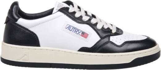 Autry Lage Medalist Sneaker in Wit Zwart Multicolor Heren