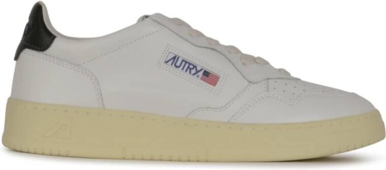 Autry Vintage-geïnspireerde leren sneaker in wit - Foto 5