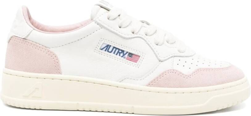 Autry Lage Medalist Sneakers in Wit Poeder Multicolor Dames