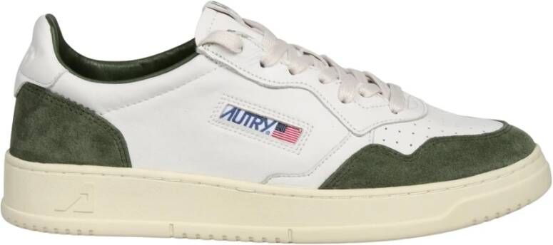 Autry Lage Medalist Sneakers met Suède Inzetstukken Green Heren