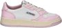 Autry Witte en Roze Lage Leren Sneakers Witte Roze Leren Sneakers voor Dames Multicolor White Dames - Thumbnail 14