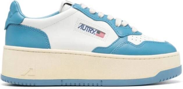 Autry Lage Platform Sneakers in Wit Multicolor Dames