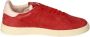 Autry Lage Platte Suède Sneaker met Contrasterende Hiel Red Dames - Thumbnail 4