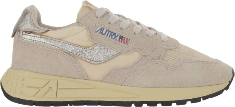 Autry Lage Reelwind Leren Sneakers Beige