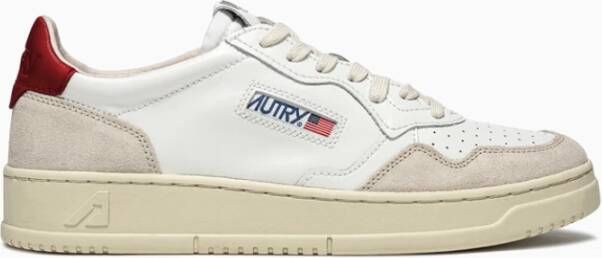 Autry Lage sneakers in vintage stijl van leer White Heren