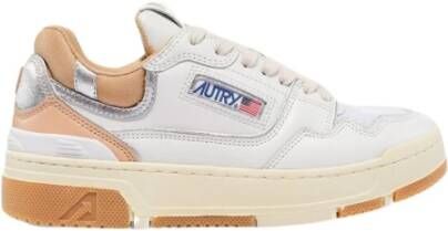 Autry Lage Sneakers in Wit Beige en Zilver White Dames - Foto 4