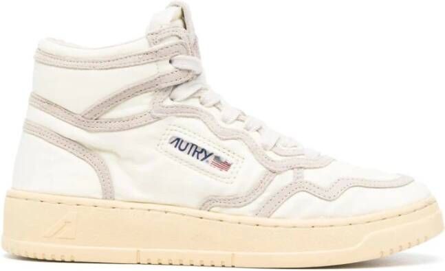 Autry Lage sneakers met suède panelen Beige Heren