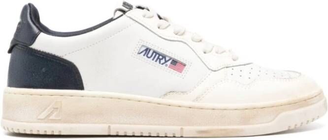 Autry Lage Snit Vintage Stijl Sneakers White Heren