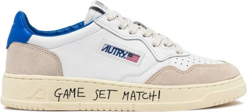 Autry Lage Top Leren Sneakers Wit Blauw - Foto 2