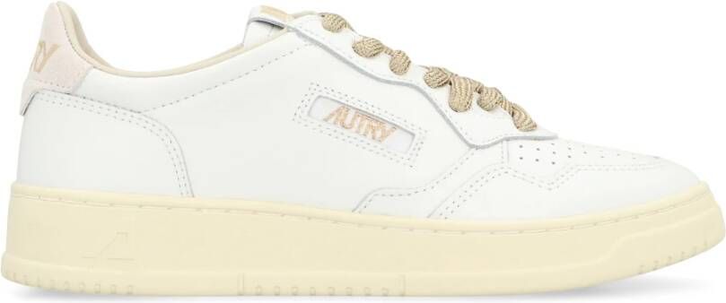 Autry Leren lage sneakers met suède inzetstuk