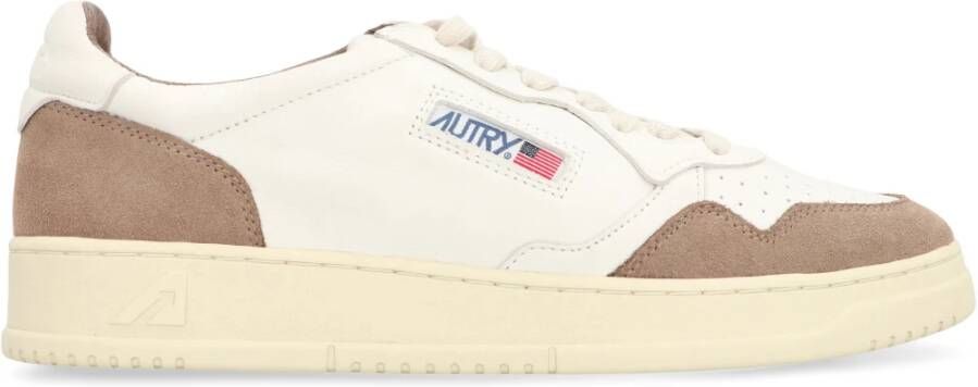 Autry Leren lage sneakers met suède inzetstukken