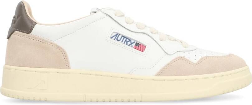 Autry Leren lage sneakers met suède inzetstukken
